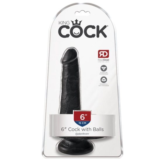 Фаллос King Cock 6&quot; with Balls, Pipedream
