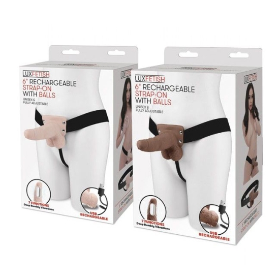 Страпон Lux Fetish 6&quot; Rechargeable